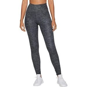 Nike One Luxe Womens Heather Gray Mid-Rise Leggings, Size S